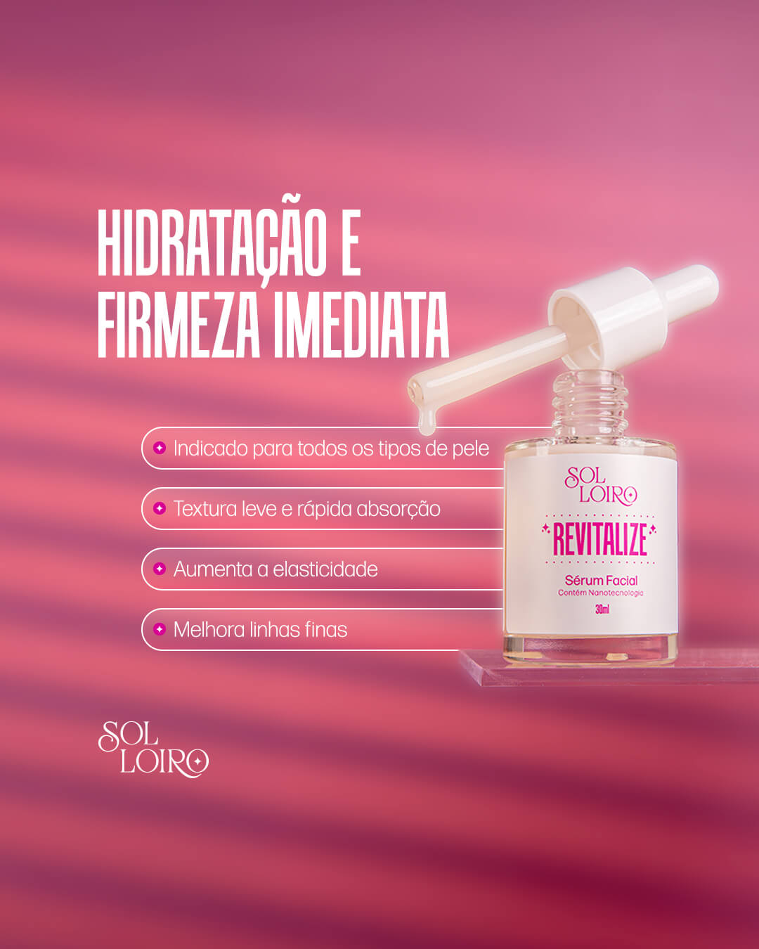 Sérum Revitalize Com Ácido Hialurônico - Firmeza e Hidratação