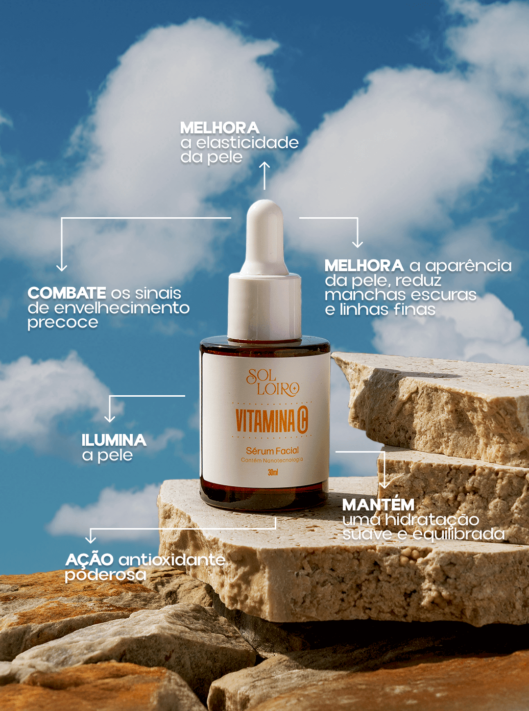 Sérum Vitamina C - Manchas, Glow e Tom Uniforme