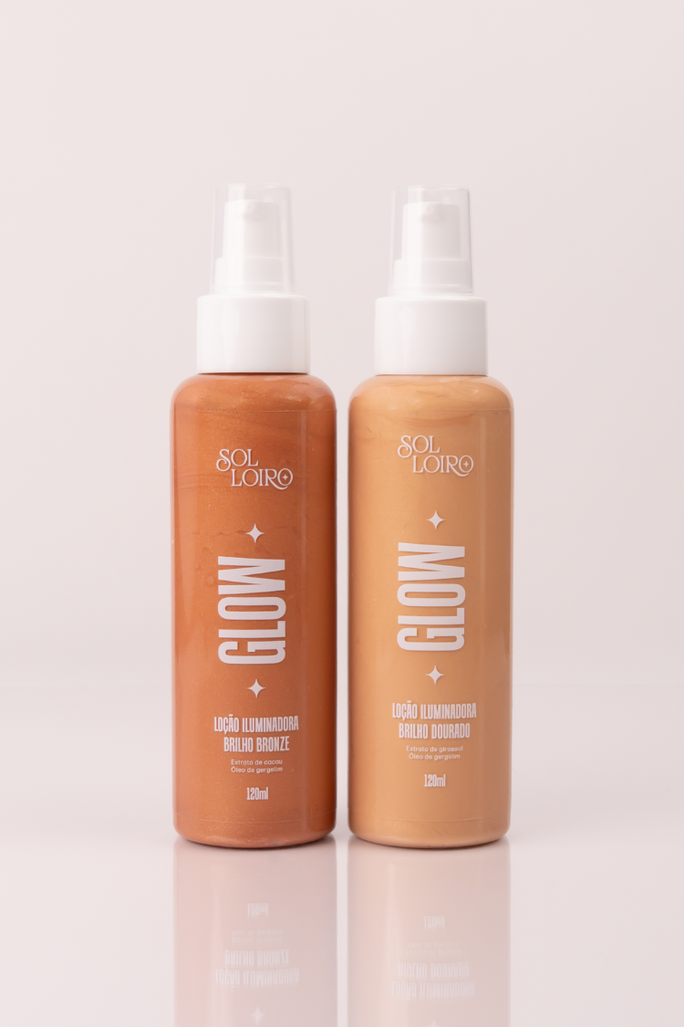 Kit Iluminadores Glow Dourado & Glow Bronze